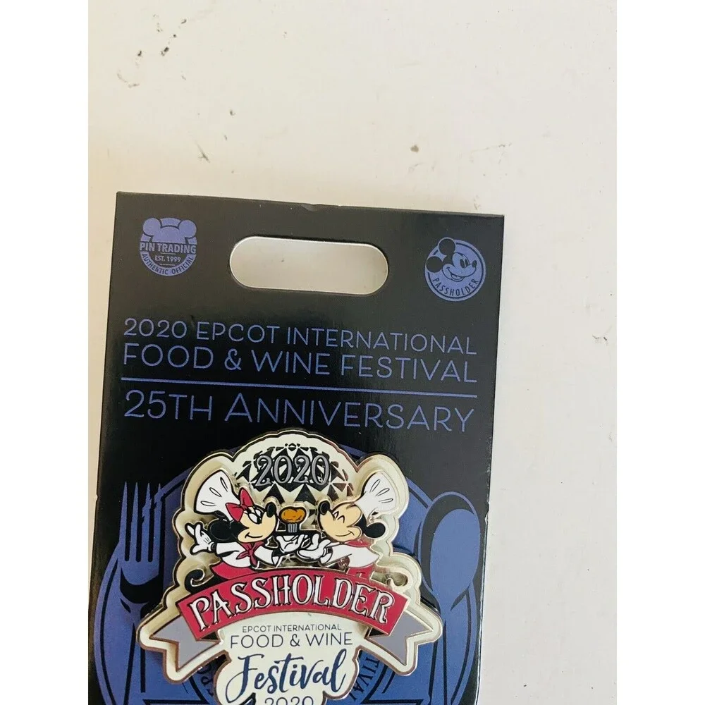Disney Parks Pin Food & Wine Festival Epcot 2020 Mickey Minnie Mouse Passholder